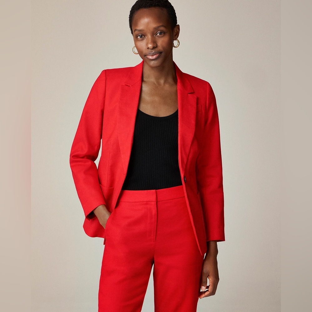 NWT J. Crew Helena Blazer In Stretch Linen Blend - Picture 4 of 7